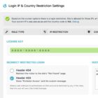 Login IP & Country Restriction PRO
